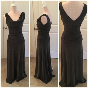 R&M Richards Silver Evening Gown.